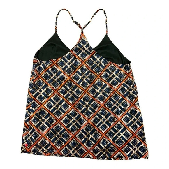 Scotch and Soda Amsterdams Blauw Red Blue Geometric Tile Racerback Top Size S - Picture 4 of 8
